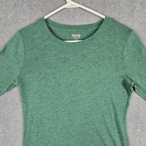 Mossimo Shirt Womens Size Medium Long Sleeve Green Tee - Picture 8 of 16